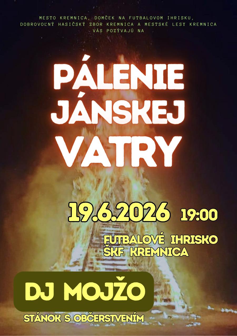 P�lenie J�nskej vatry 2026 Kremnica