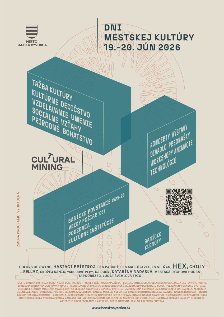 Dni mestskej kultúry 2026 Banská Bystrica - Culturalmining – ťažíme kultúru