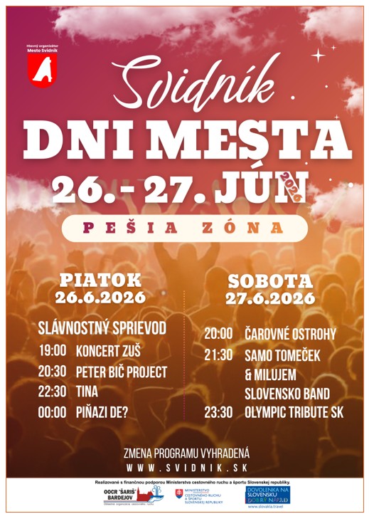 Dni mesta Svidník 2026 Svidník