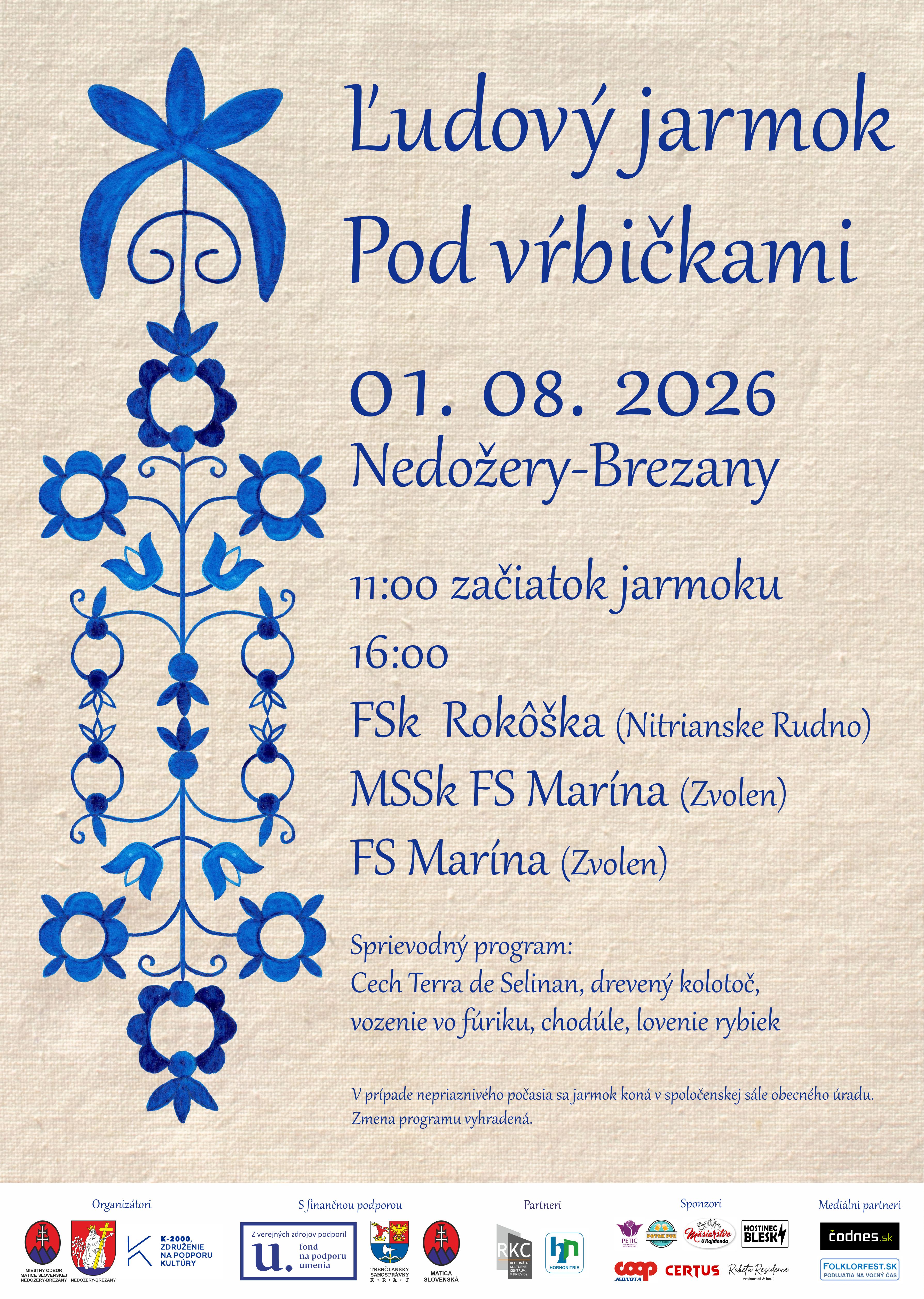 �udov� jarmok Pod v�bi�kami 2026 Nedo�ery-Brezany - 12. ro�n�k