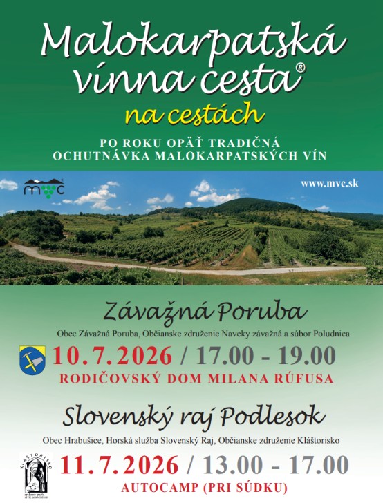 Malokarpatsk� v�nna cesta na cest�ch 2026 Z�va�n� Poruba
