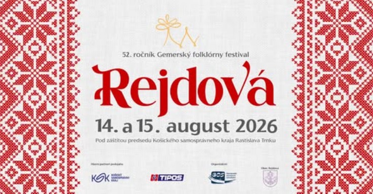 Gemerský folklórny festival 2026 Rejdová - 52. ročník
