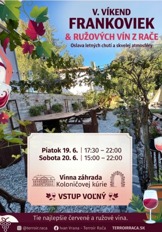 Víkend Frankoviek a ružových vín z Rače 2026 Rača - 5. víkend