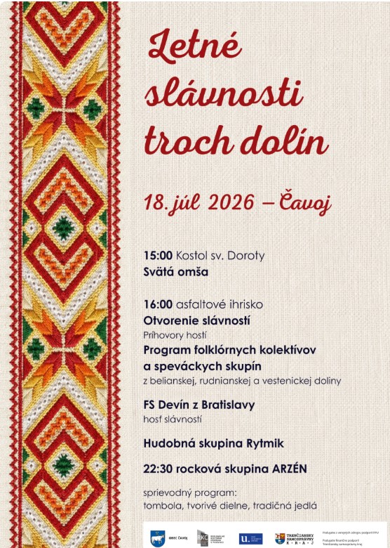 Letn� sl�vnosti troch dol�n 2026 �avoj - 14. ro�n�k