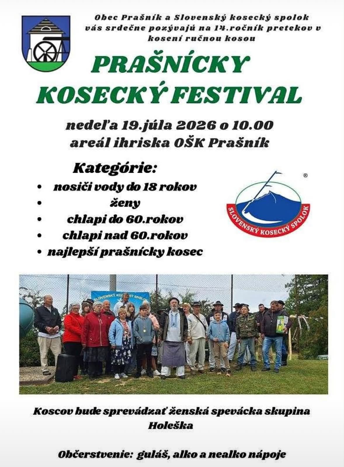 Prašnícky kosecký festival 2026 Prašník