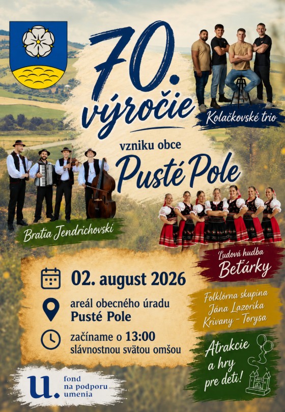 70. výročie vzniku obce Pusté Pole 2026