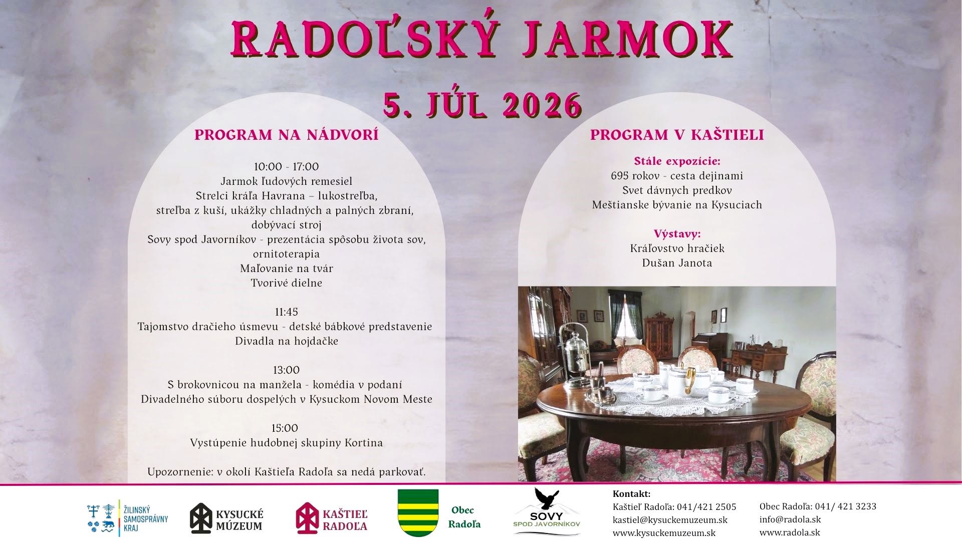 Radoľský jarmok 2026 Radoľa