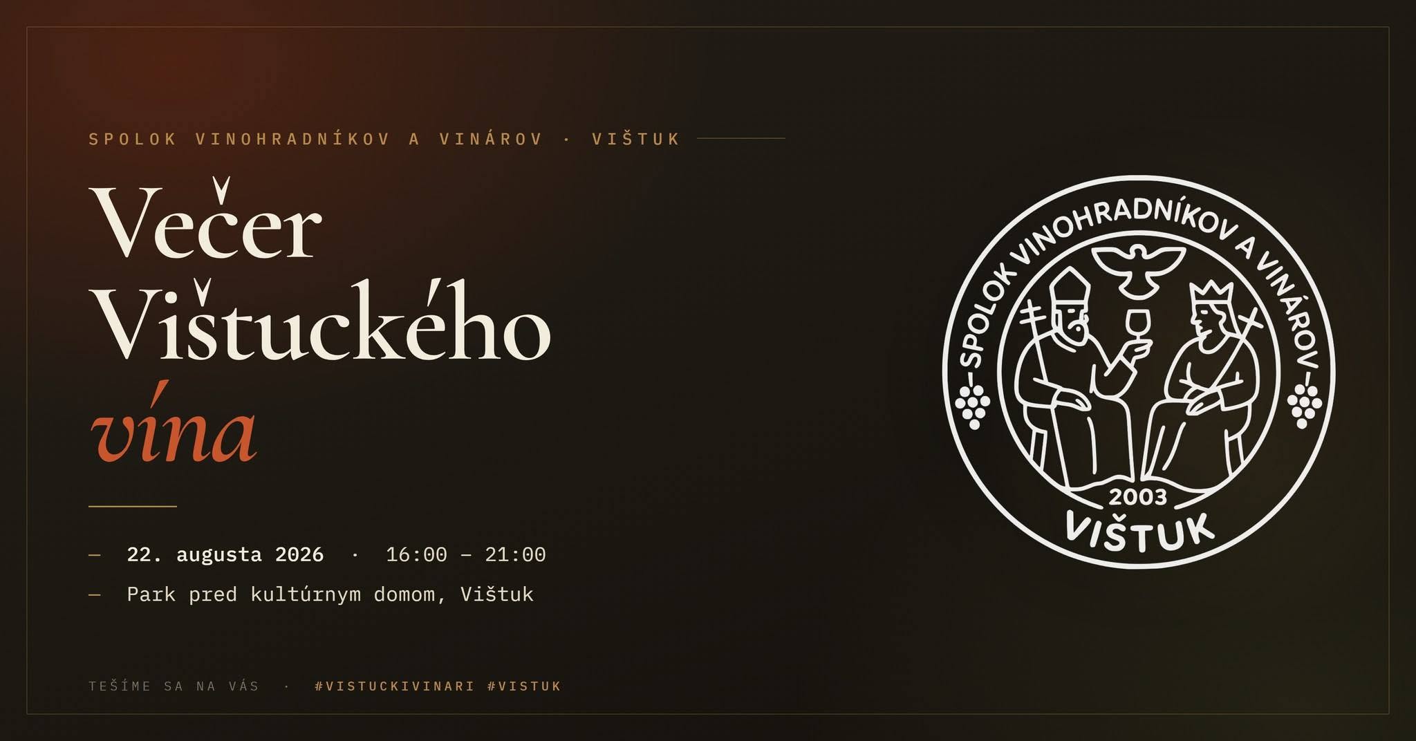 Večer Vištuckého vína 2026 Vištuk