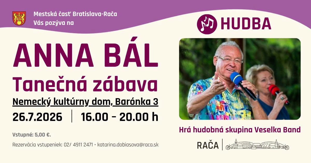 Anna bál 2026 Rača