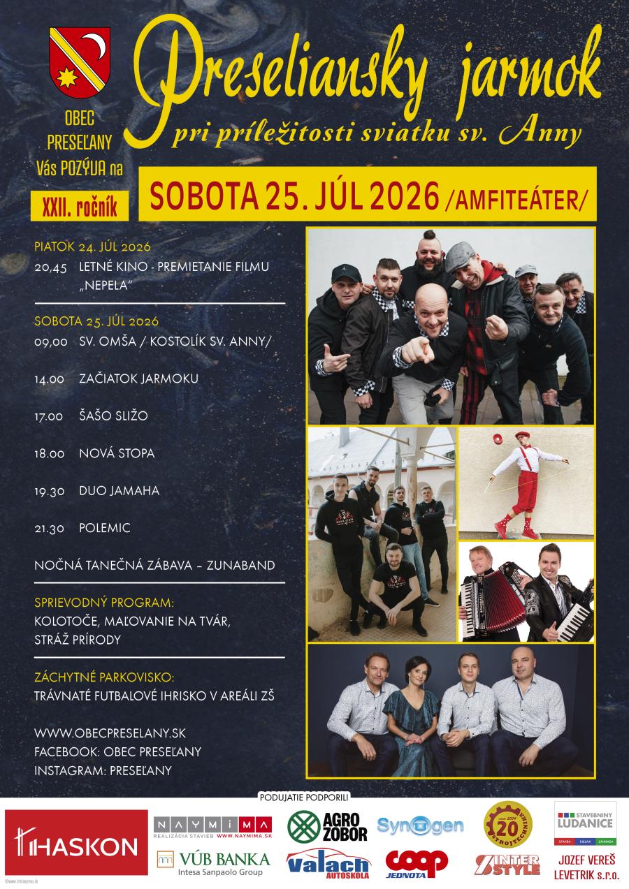 Preseliansky jarmok 2026 Preseľany - 22. ročník