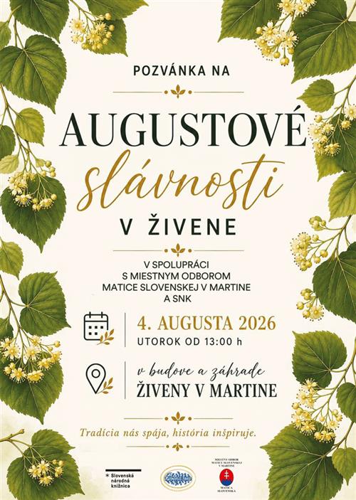 Augustové slávnosti v Živene 2026 Martin