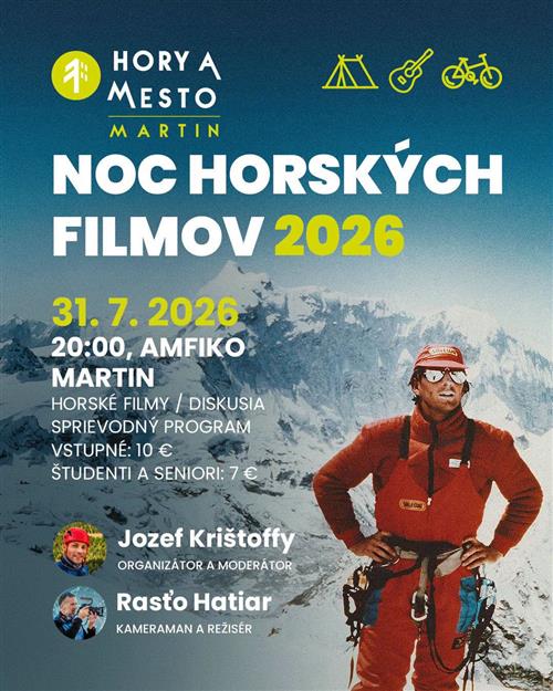 Noc horských filmov 2026 Martin