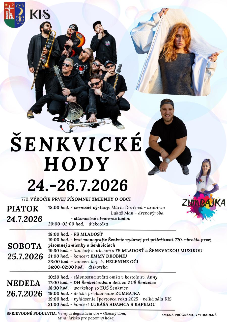 Šenkvické hody 2026 Šenkvice