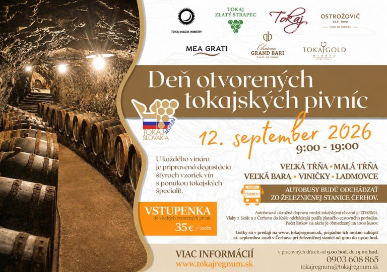 Deň otvorených Tokajských pivníc 2026 Veľká Tŕňa - 21. ročník