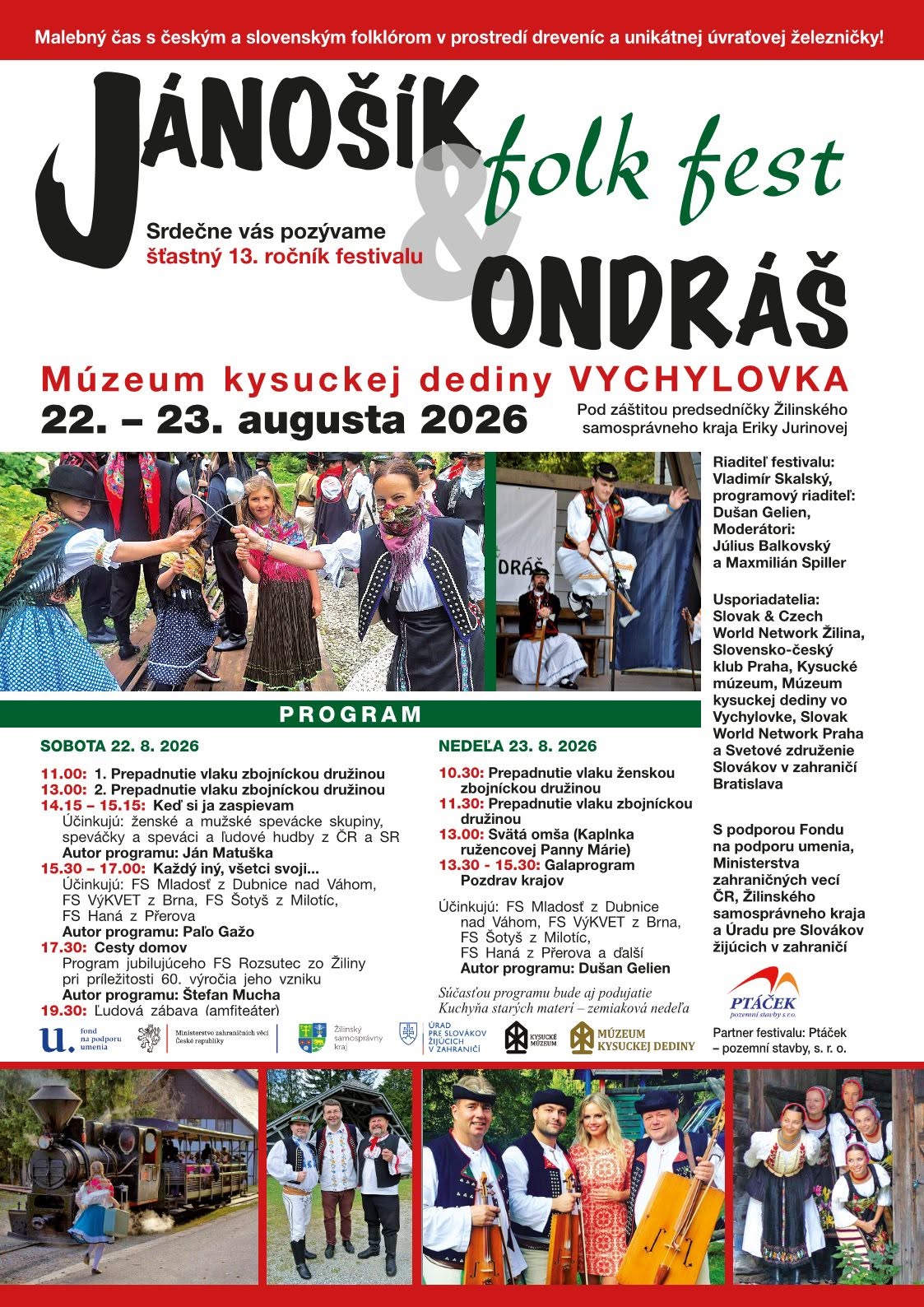 J�no��k folk fest Ondr� 2026 Vychylovka - 13. ro�n�k