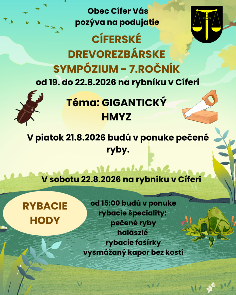 C�fersk� drevorezb�rske symp�zium a Rybacie hody 2026 C�fer