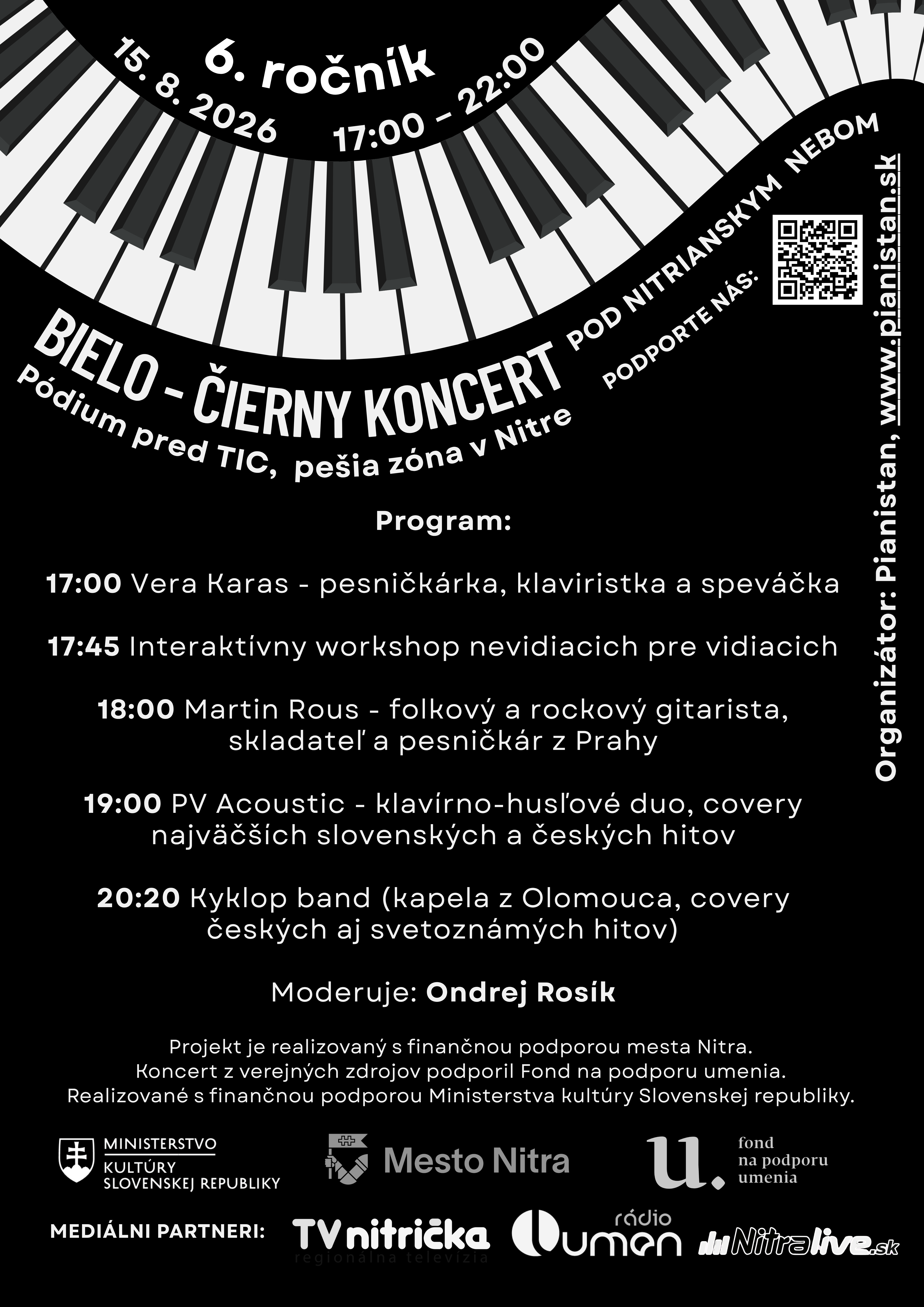 Bielo-čierny koncert pod nitrianskym nebom 2026 Nitra