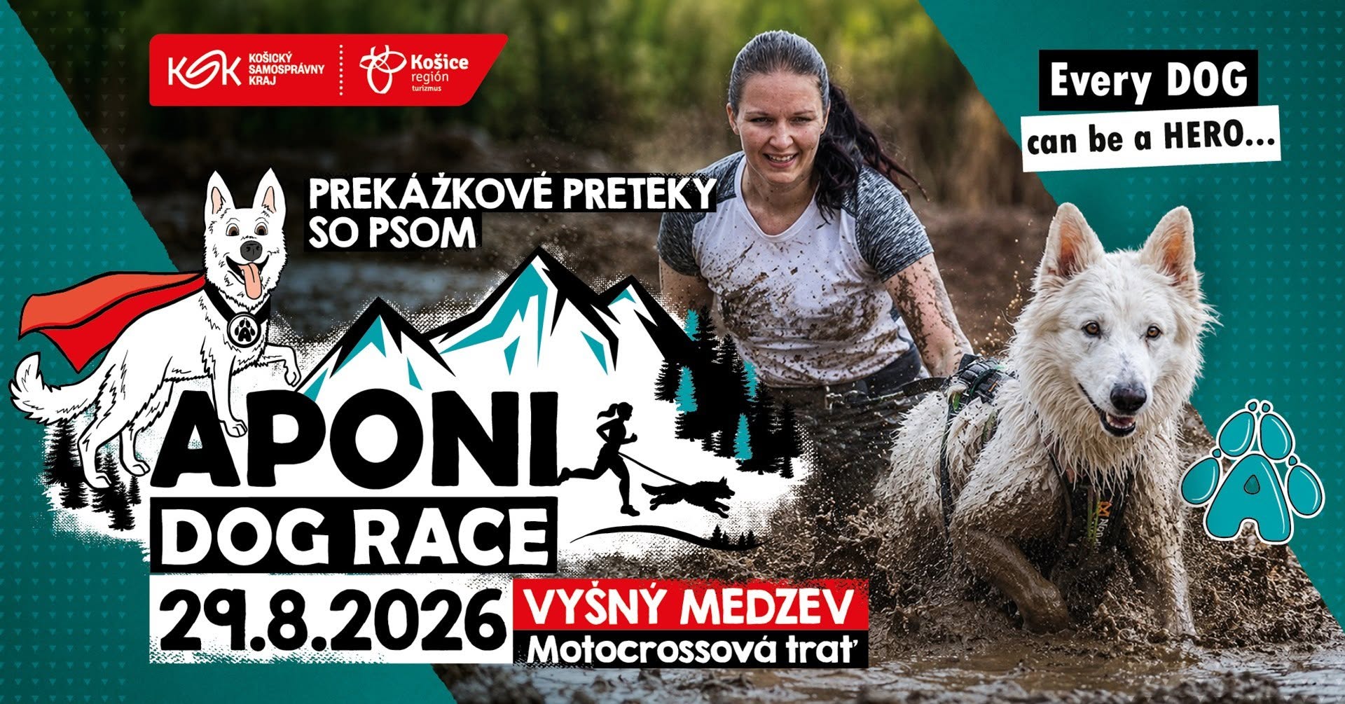 Aponi dog race Vy�n� Medzev - 5. jubilejn� ro�n�k medzin�rodn�ch prek�kov�ch pretekov so psom na Slovensku