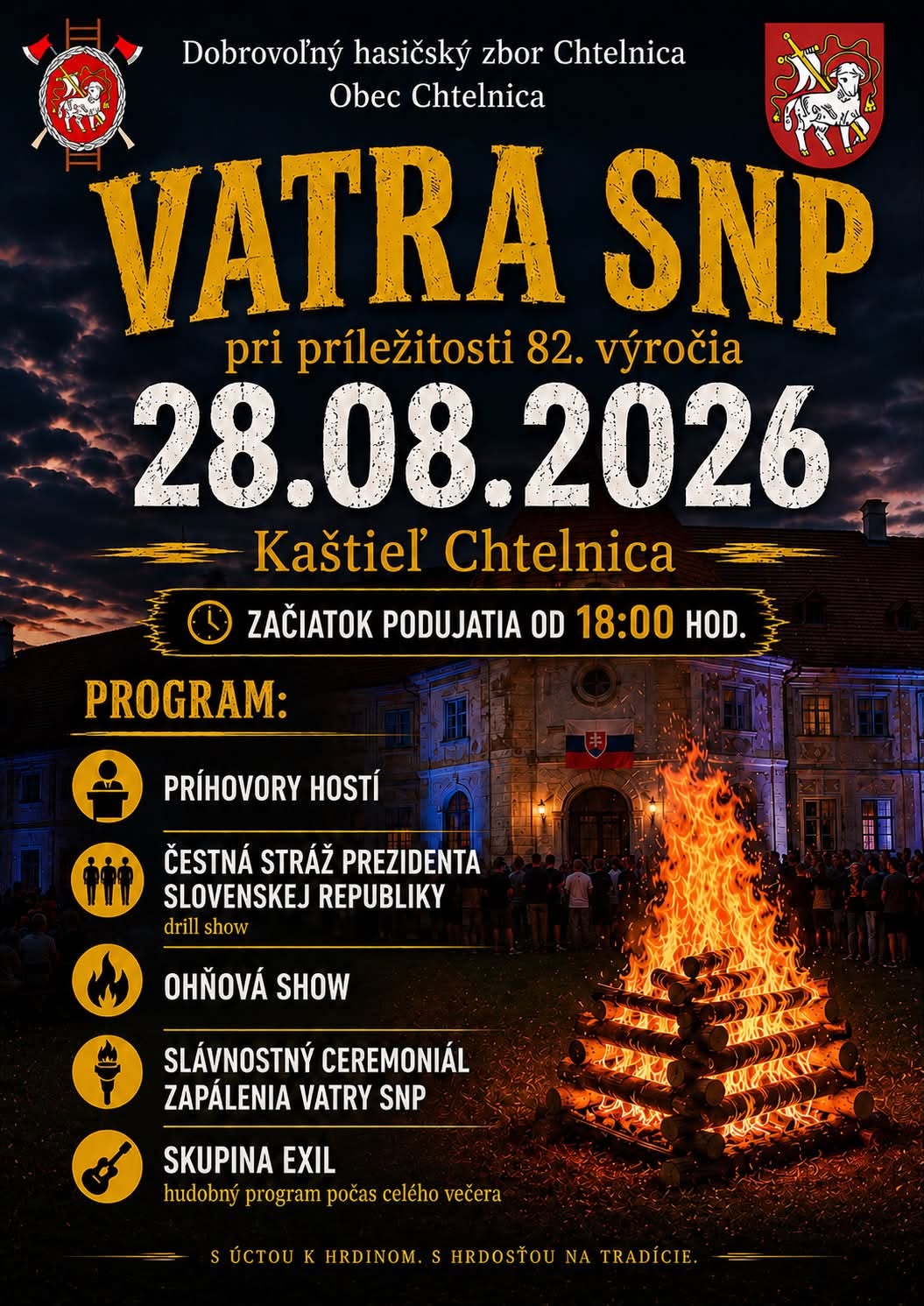 Vatra SNP 2026 Chtelnica - pri príležitosti 82. výročia