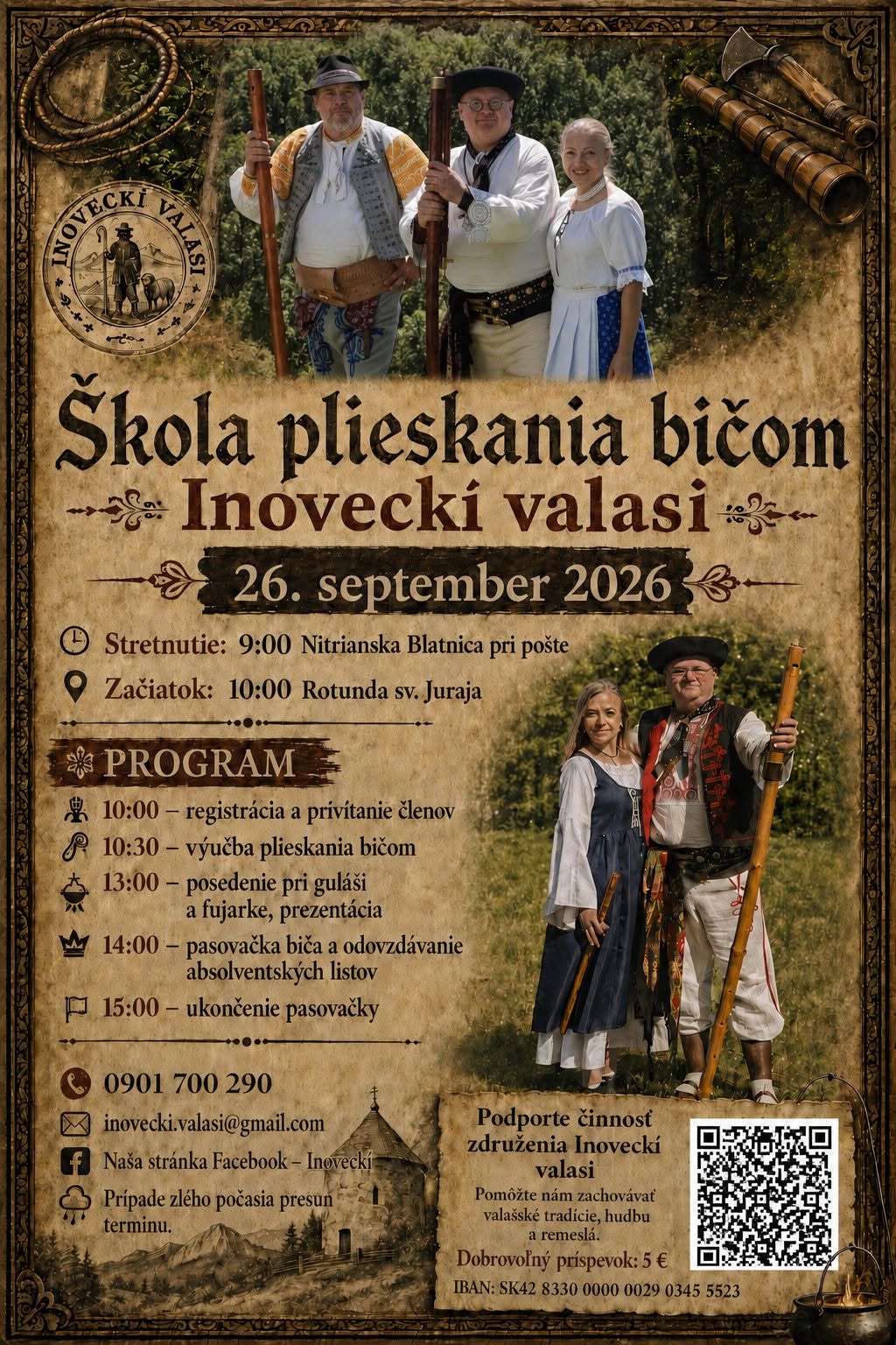 Škola plieskania bičom 2026 Nitrianska Blatnica