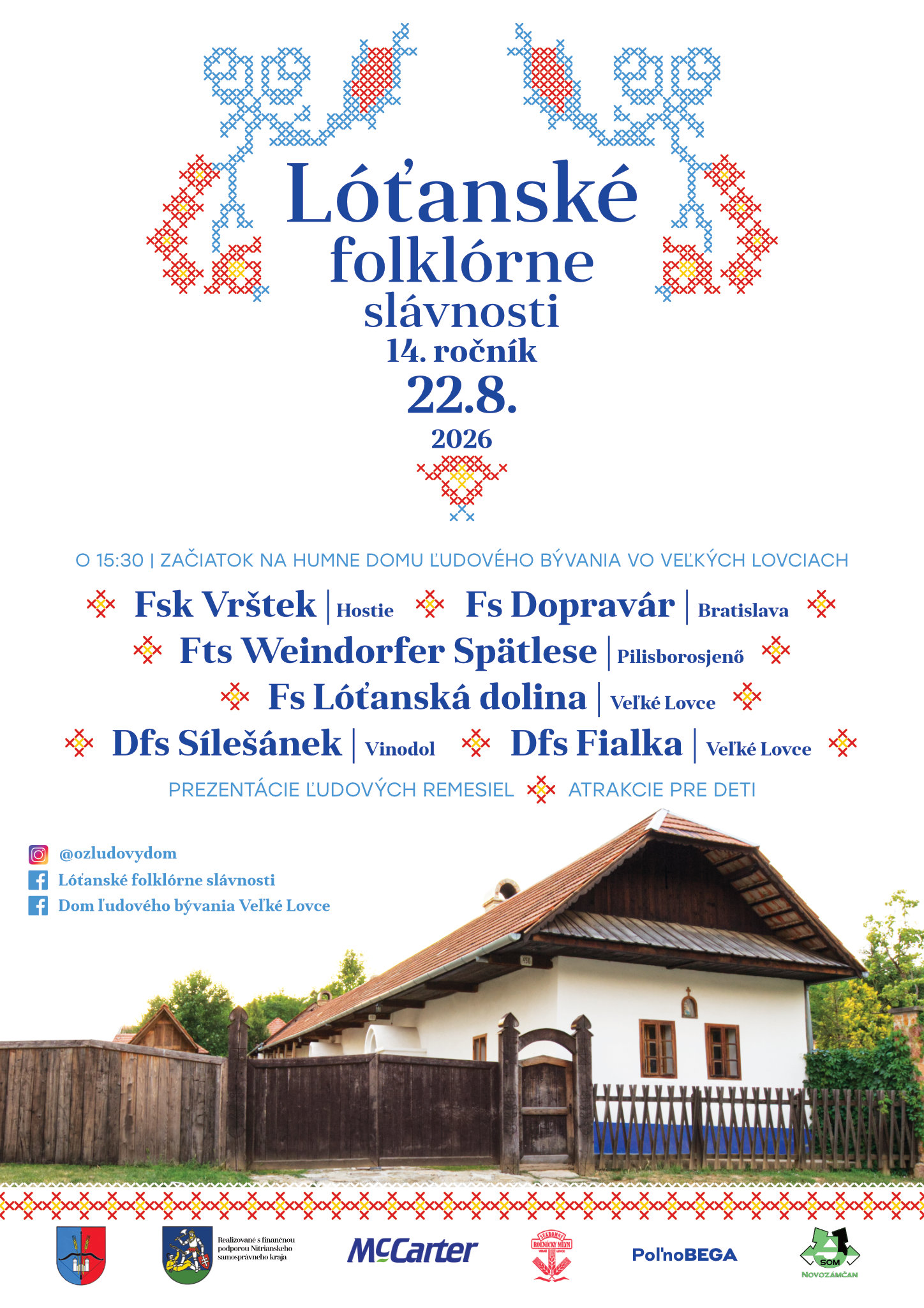 Lóťanské folklórne slávnosti 2026 Veľké Lovce - 14. ročník