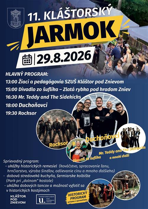 Kláštorský jarmok 2026 Kláštor pod Znievom