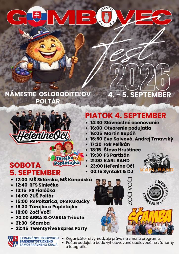 Gombovec Fest 2026 Poltár - 19. ročník