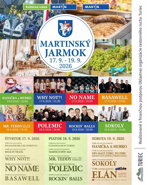 Martinsk� jarmok 2026 Martin