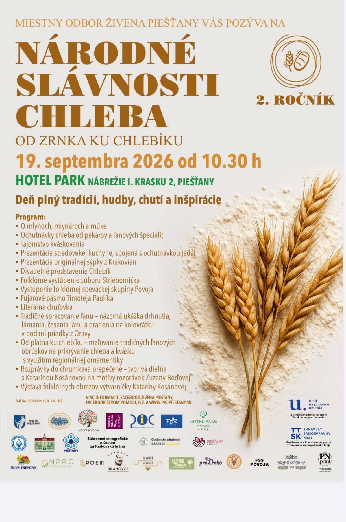 N�rodn� sl�vnosti chleba 2026 Pie��any - 2. ro�n�k
