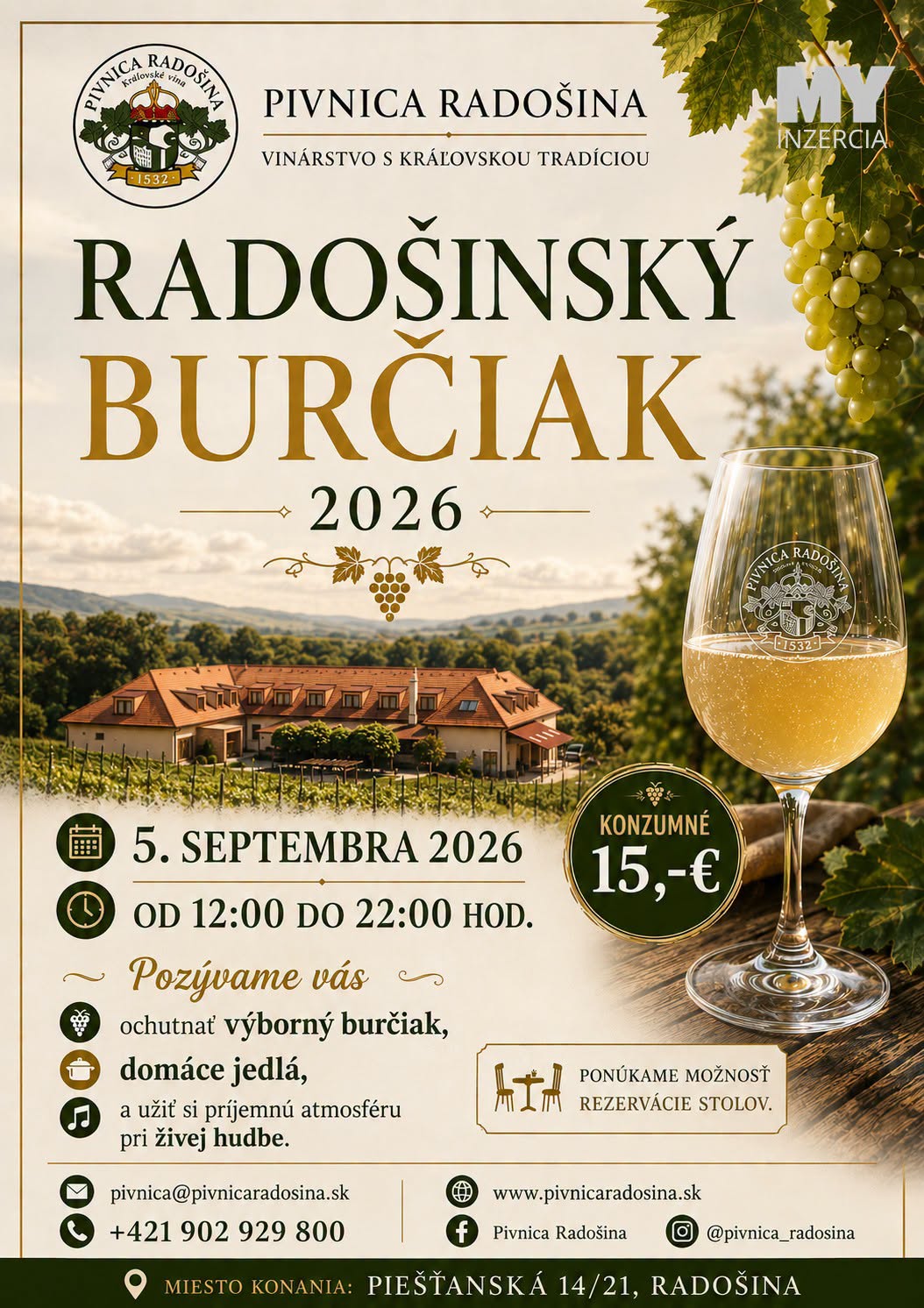 Radošinský burčiak 2026 Radošina