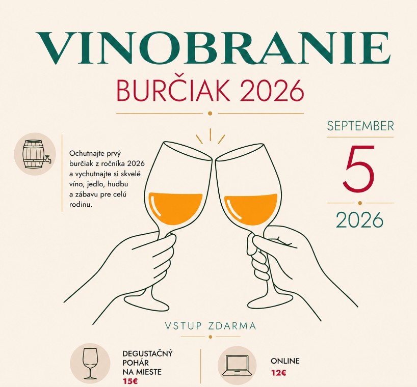 Vinobranie 2026 – popoludnie s burčiakom 2026 Veľký Kýr