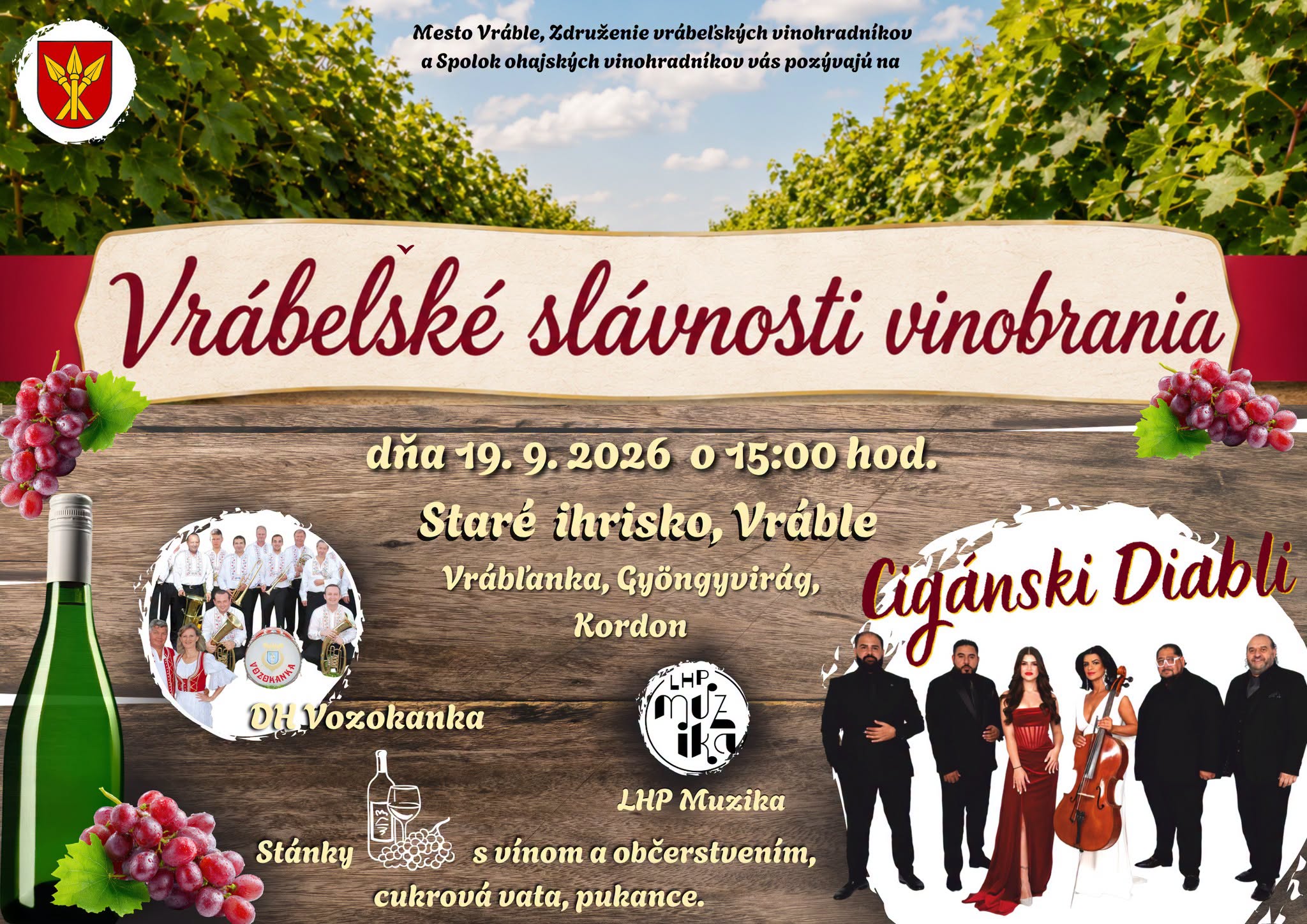 Vrábeľské slávnosti vinobrania 2026 Vráble