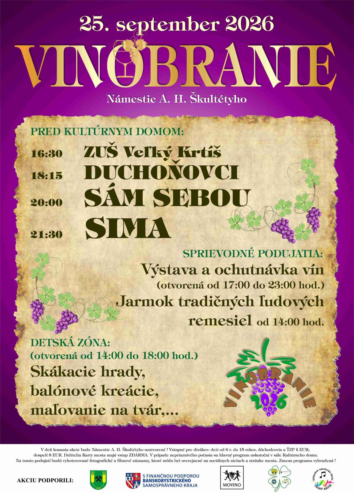 Vinobranie 2026 Veľký Krtíš