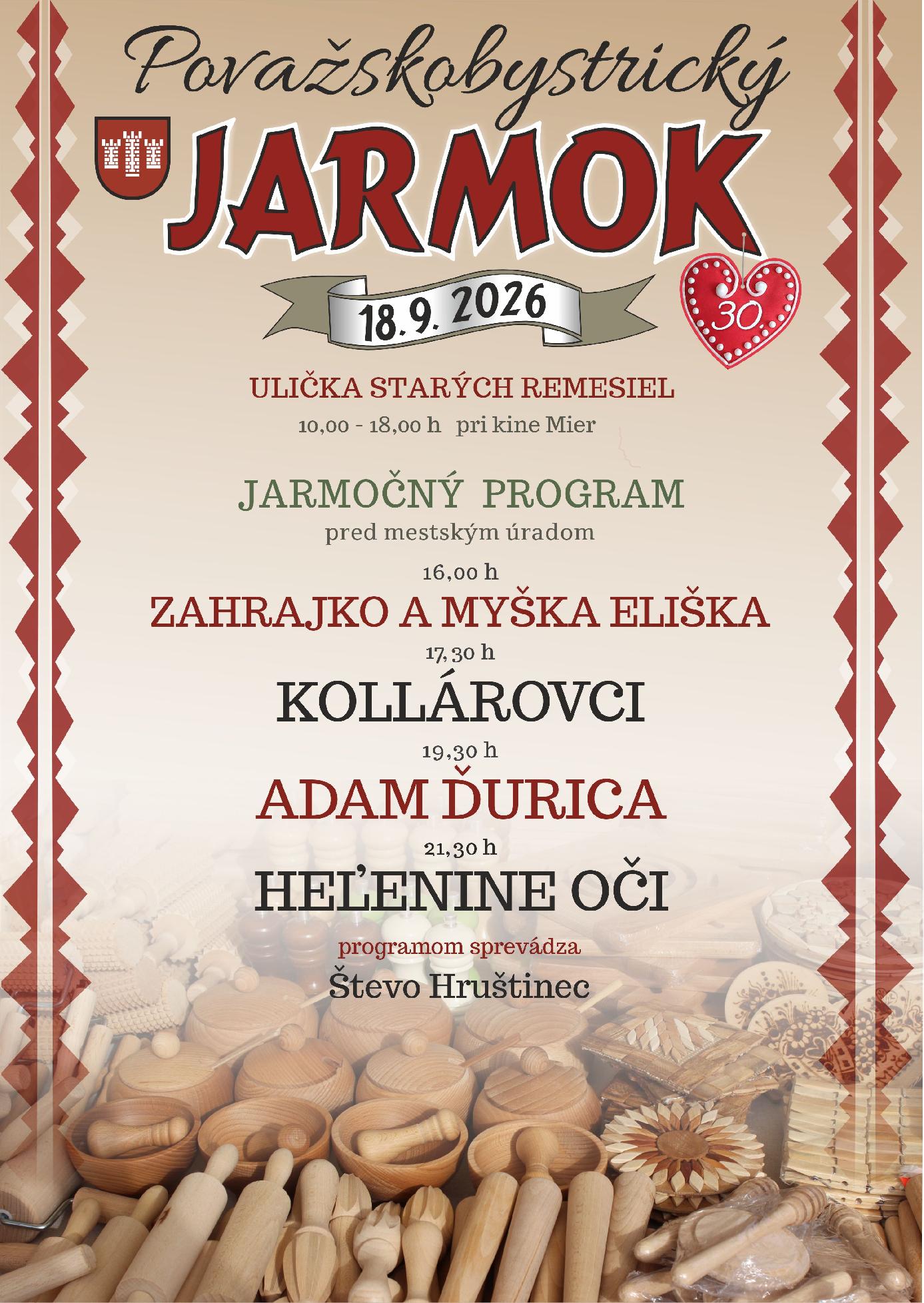 30. Považskobystrický jarmok 2026 Považská Bystrica