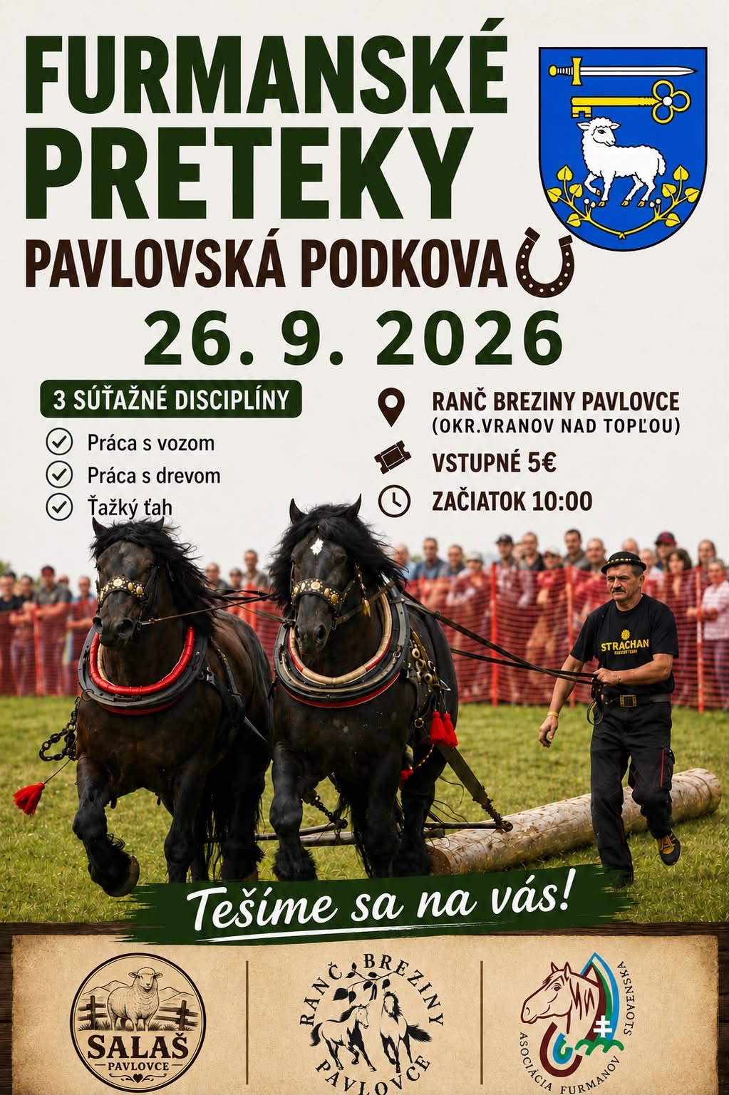 Furmanské preteky - Pavlovská podkova 2026 Pavlovce