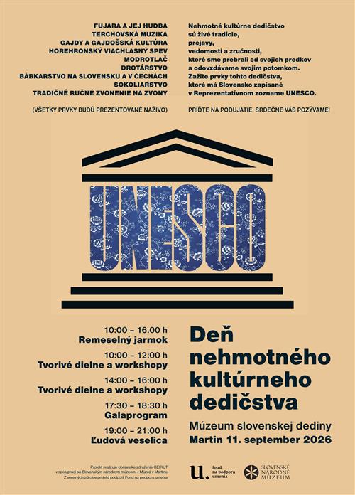 Deň nehmotného kultúrneho dedičstva v Múzeu slovenskej dediny 2026 Martin