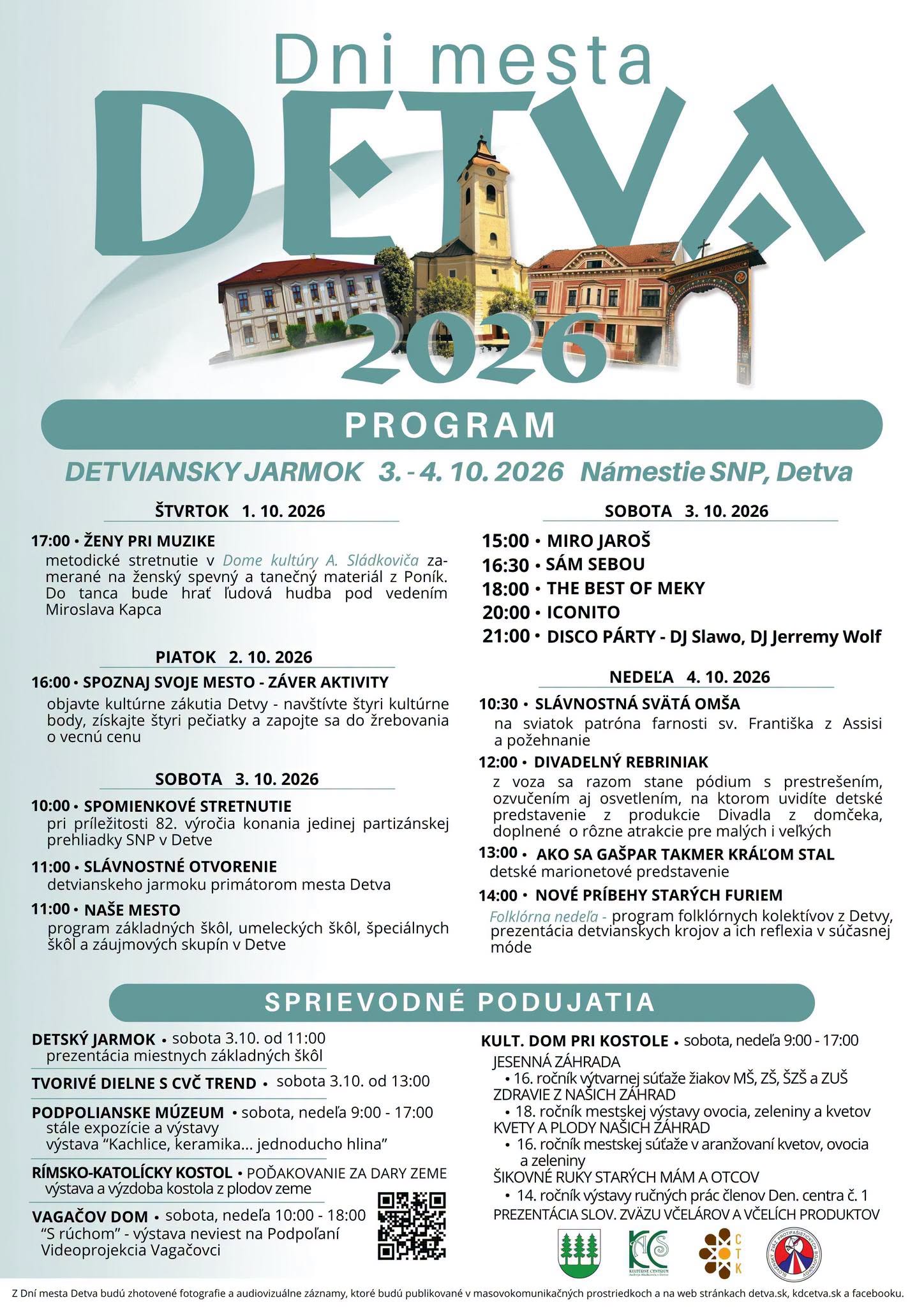 Dni mesta Detva a Detviansky jarmok 2026 Detva