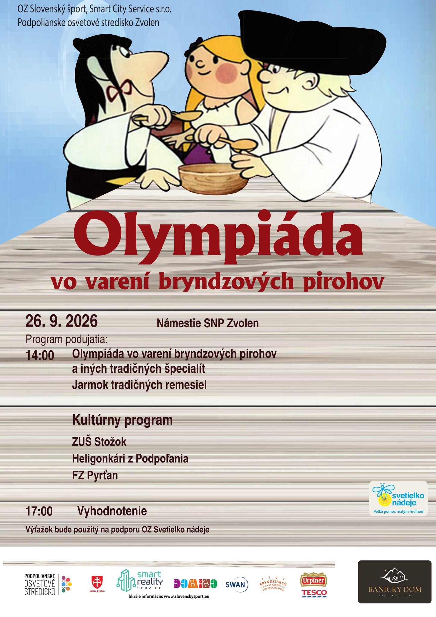 Olympiáda vo varení bryndzových pirohov 2026 Zvolen - 9. ročník
