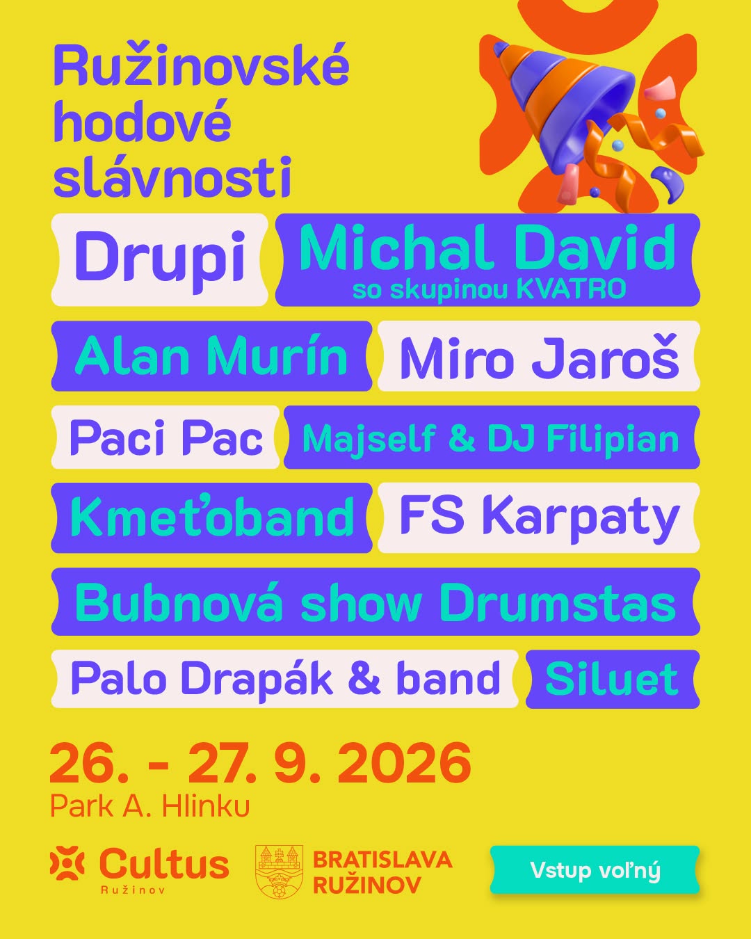 Ružinovské hodové slávnosti 2026 Ružinov
