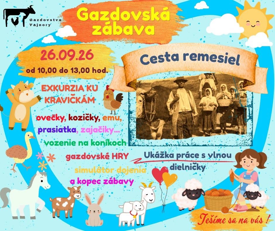 Gazdovská zábava - Cesta remesiel 2026 Vajnory
