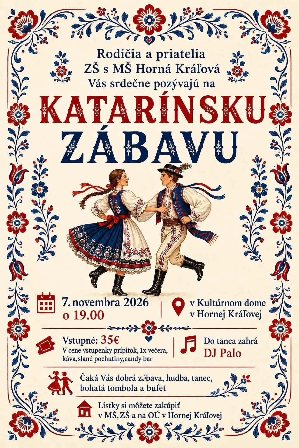 Katarínska zábava 2026 Horná Kráľová
