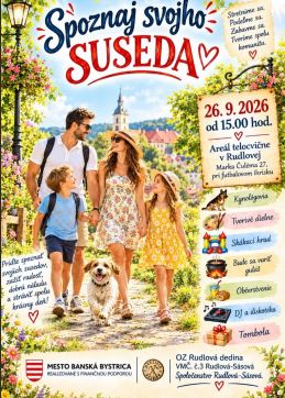 Spoznaj svojho suseda 2026 Rudlov� - 6. ro�n�k