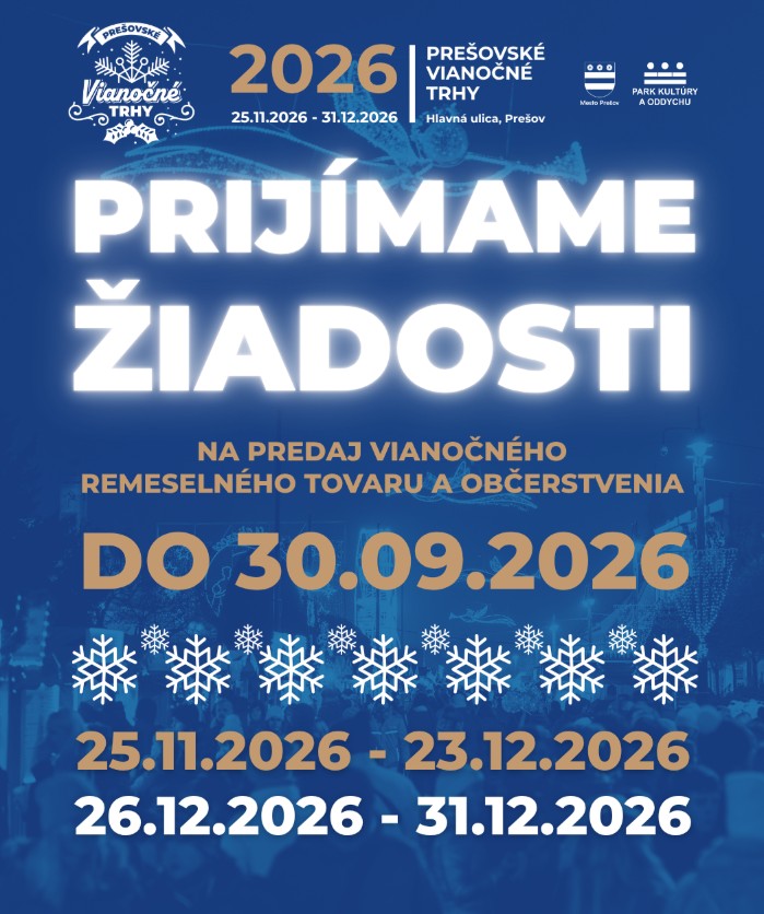 Prešovské vianočné trhy 2026 Prešov
