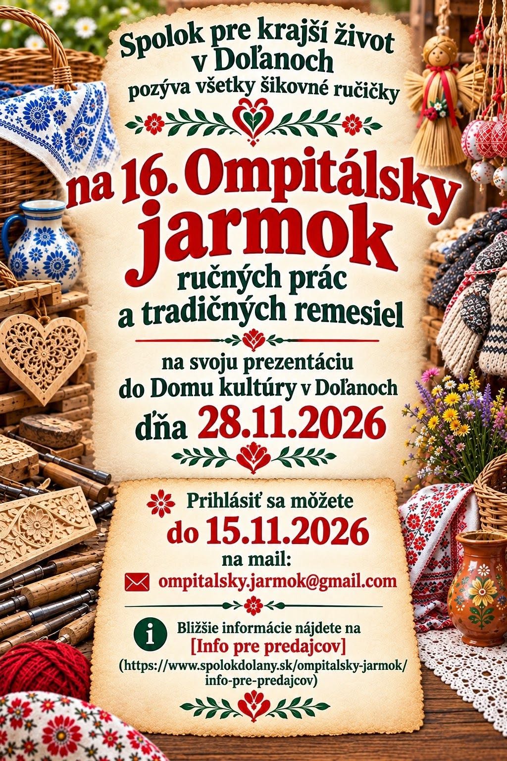 16. Ompitálsky jarmok 2026 Doľany