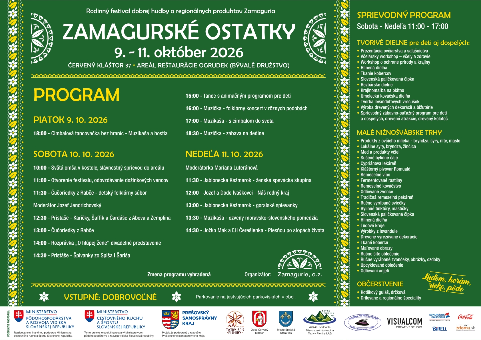 Zamagurské ostatky 2026 Červený Kláštor