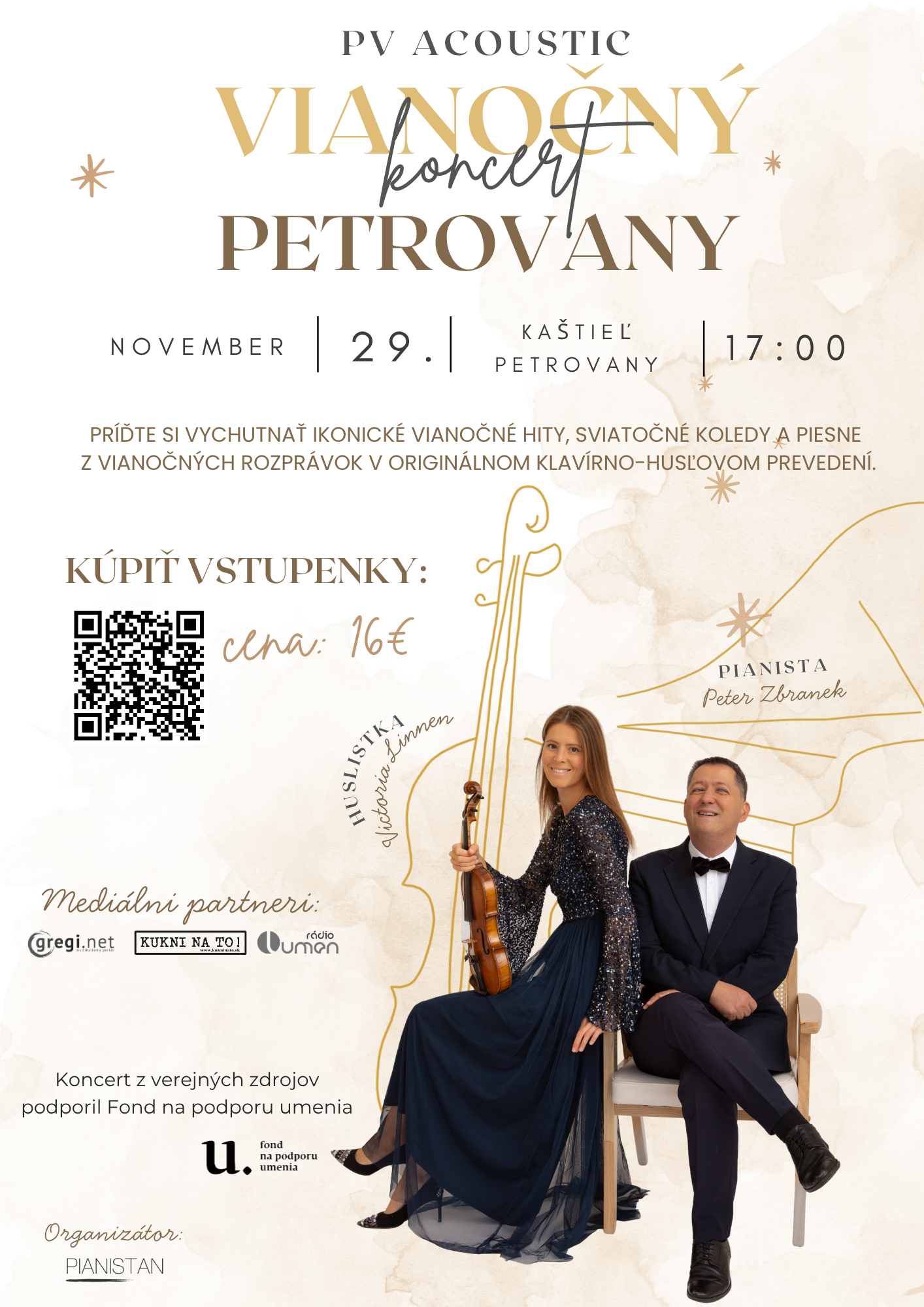 Duo PV Acoustic: Vianočný koncert v Kaštieli Petrovany 2026 Petrovany