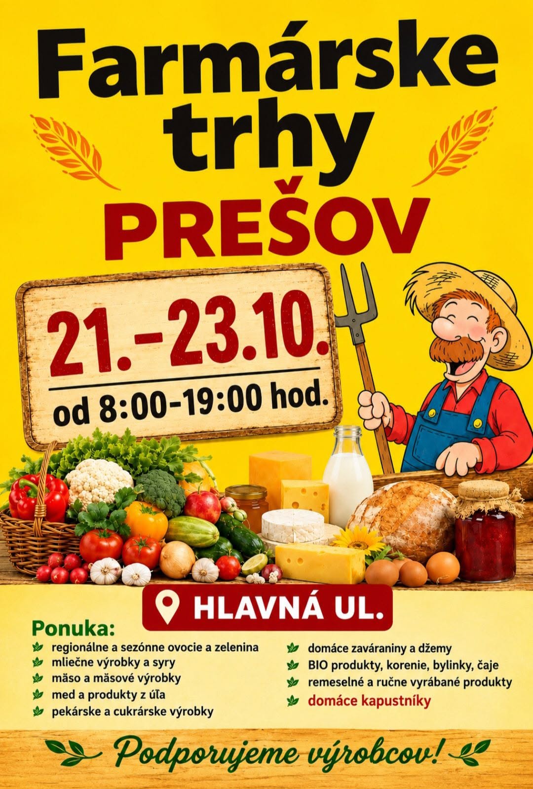 Farmárske trhy 2026 Prešov - 10. ročník