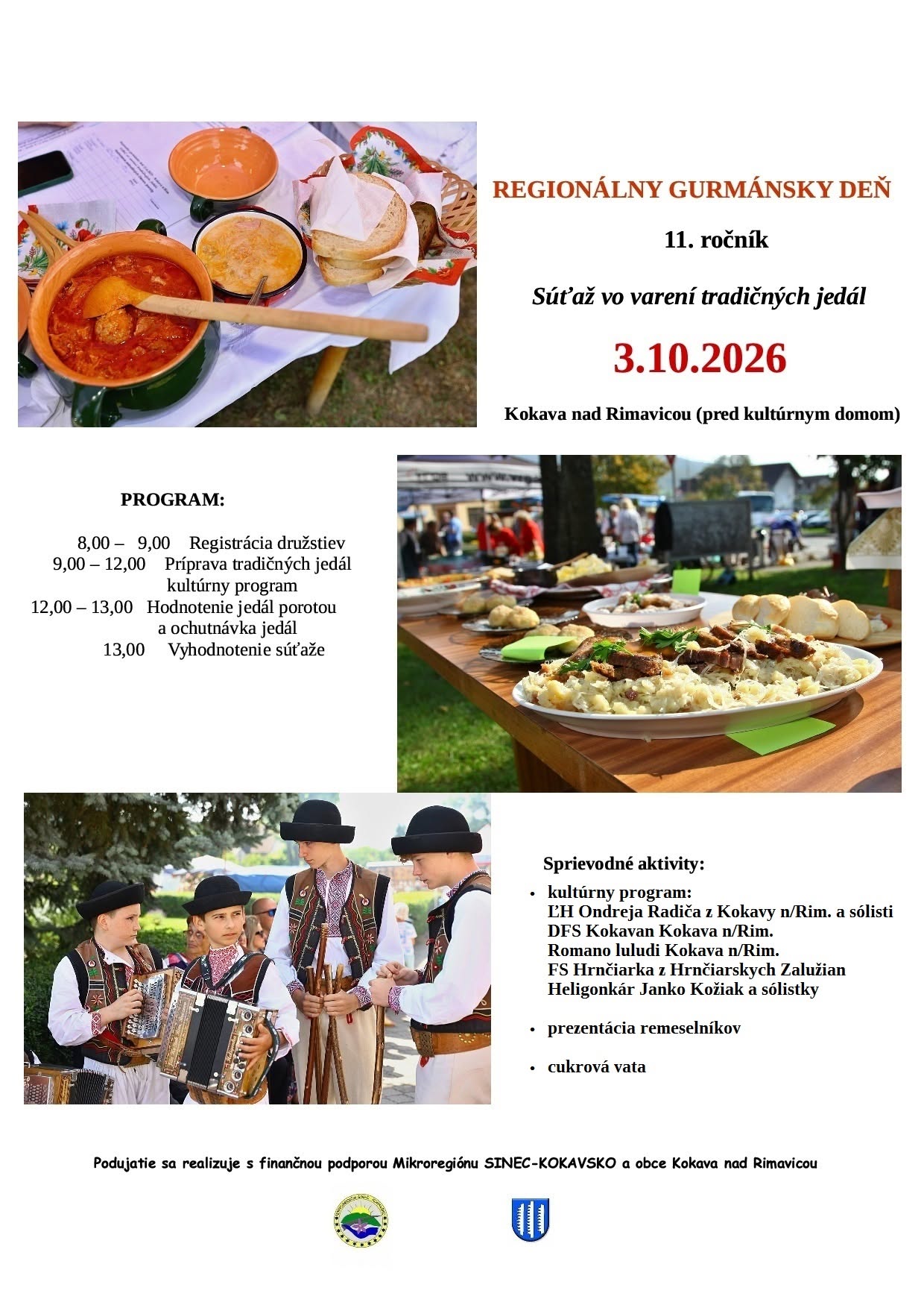 Regionálny gurmánsky deň 2026 Kokava nad Rimavicou - 11. ročník