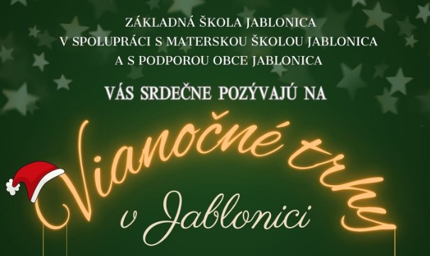 Vianočný koncert a vianočné trhy 2026 Jablonica