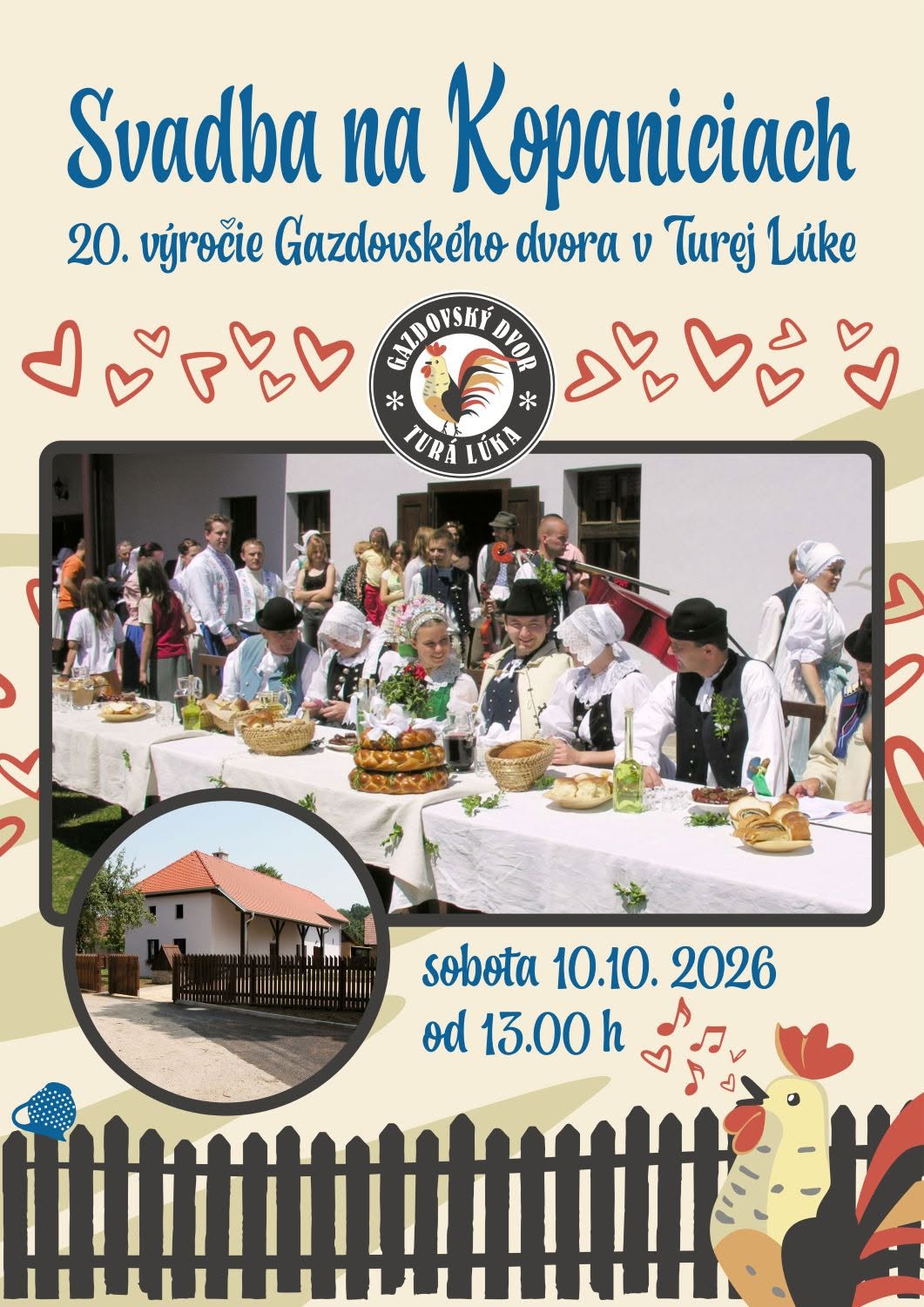 Svadba na Kopaniciach 2026 Tur� L�ka - 20. v�ro�ie Gazdovsk�ho dvora v Turej L�ke